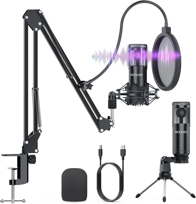 ميكروفون بث مباشر Voncen Professional Condenser Microphone