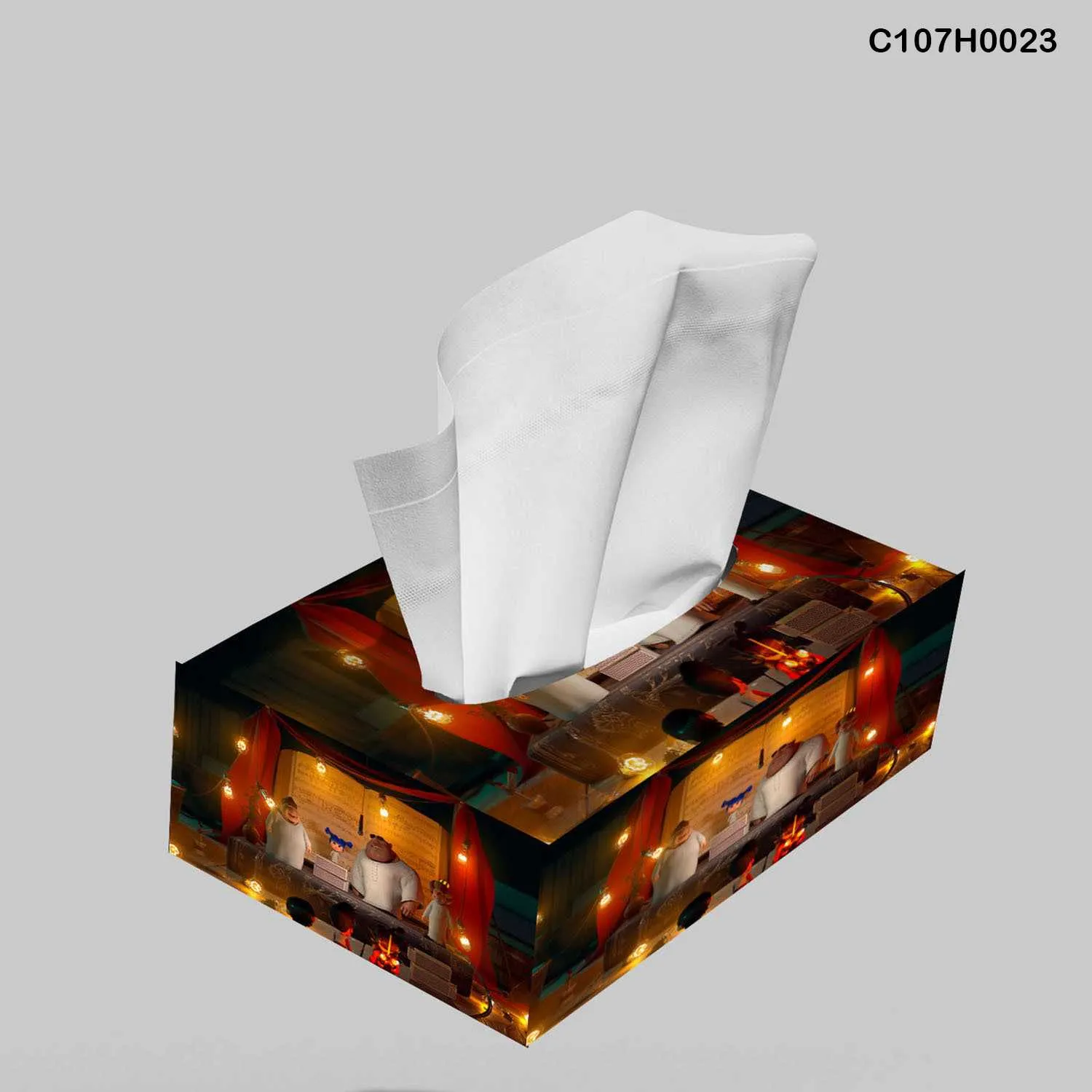 علبة محارم طباعة ديجيتال أجواء إفطار رمضاني تراثي