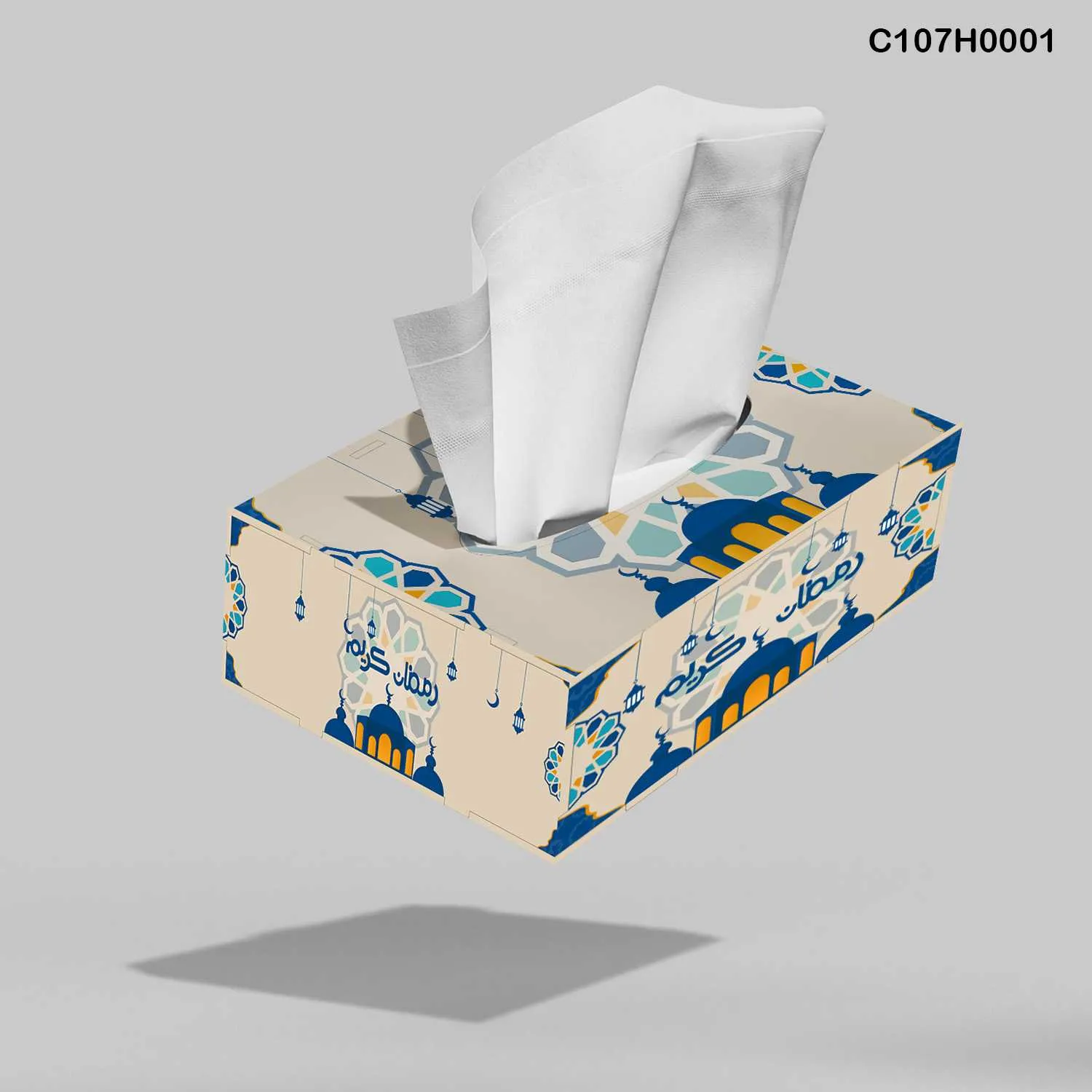 علبة محارم طباعة ديجيتال نقوش رمضان